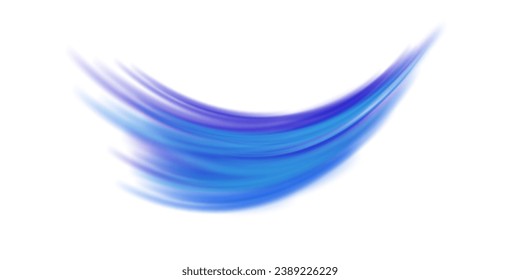 Luminous blue lines png of speed. Format PNG. Light glowing effect png. Abstract motion lines. Light trail wave, fire path trace line, car lights, optic fiber and incandescence curve twirl
