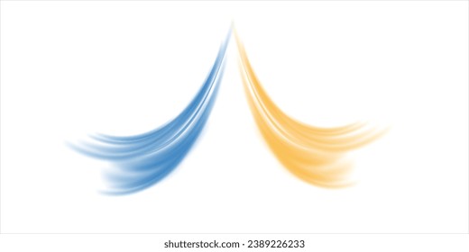 Luminous blue lines png of speed. Format PNG. Light glowing effect png. Abstract motion lines. Light trail wave, fire path trace line, car lights, optic fiber and incandescence curve twirl