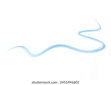 Luminous blue lines png of speed. Format PNG. Light glowing effect png. Abstract motion lines. Light trail wave, fire path trace line, car lights, optic fiber and incandescence curve twirl	
