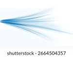 Luminous blue lines of speed. Light glowing effect . Abstract motion lines. White background isolated Light trail wave, fire path trace line, car lights, optic fiber and incandescence curve twirl.
