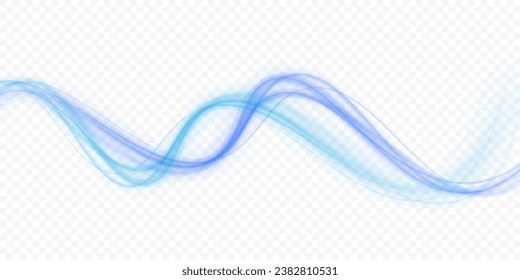 Luminous blue lines of speed. Light glowing effect . Abstract motion lines. PNG format. Light trail wave, fire path trace line, car lights, optic fiber and incandescence curve twirl.