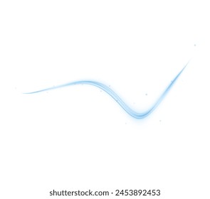 Luminous blue lines of speed. Light glowing effect . Abstract motion lines. White background isolated Light trail wave, fire path trace line, car lights, optic fiber and incandescence curve twirl.	
