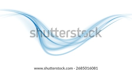 Luminous blue lines of speed. Light glowing effect . Abstract motion lines. White background isolated Light trail wave, fire path trace line, car lights, optic fiber and incandescence curve twirl.