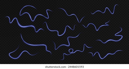Luminous blue twirl lines png of speed. Light podium glowing effect png. Abstract motion lines. Collection of futuristic hud podiums or portals blue or neon HUD PNG.	