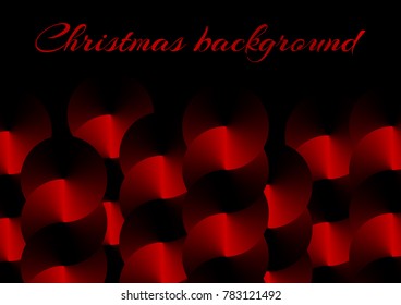 Luminous Christmas background for invitation with shiny round plates and a beveled gradient