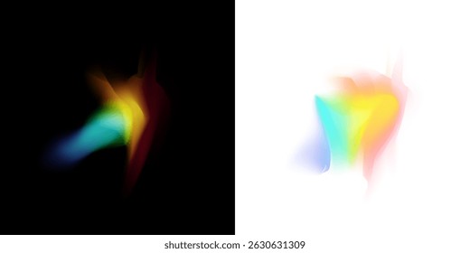 Luminous Color Ribbon PNG Transparent Rainbow Overlay for Modern Projects