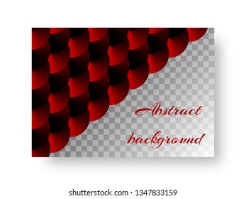 Luminous cover of the catalog with shiny red circles and metallic texture on a translucent backdrop