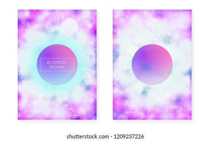 Luminous cover with liquid neon shapes. Purple fluid. Fluorescent background with bauhaus gradient. Graphic template for book, annual, mobile interface, web app. Dazzling luminous cover.