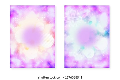 Luminous cover with liquid neon shapes. Purple fluid. Fluorescent background with bauhaus gradient. Graphic template for book, annual, mobile interface, web app. Lucent luminous cover.