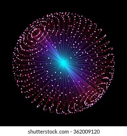 Luminous dotted globe  - vector illustration 
