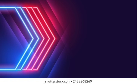 Leuchtender elektrischer Strahl abstrakter Hintergrund im Neon-Stil Vektor