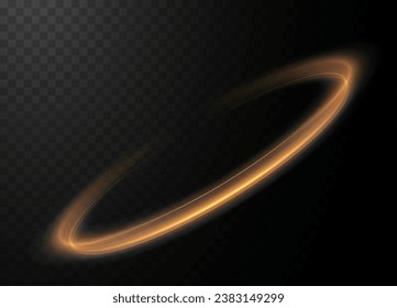 Luminous gold podium lines png of speed. Light glowing effect png. Abstract motion lines. Light trail wave, fire path trace line, car lights, optic fiber and incandescence curve twirl