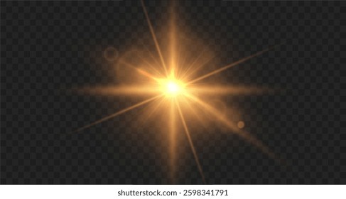 Luminous Gold Sparkles: A Collection of Delicate, Shimmering Light Flares Spreading Their Glow Across Space, Creating a Vision of Warmth, Celebration, and the Mystical Beauty of Starlit Brilliance