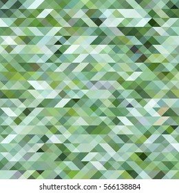 Luminous green geometric vector seamless pattern. Grid mosaic background with repeating polygon triangles. Seamless tile vector. Abstract stylish modern pattern design with square and triangle tiles.