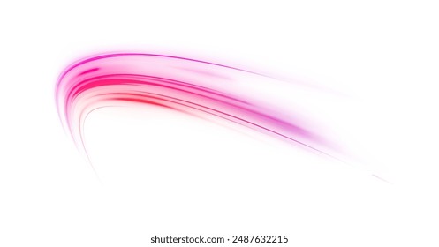 Luminous green neon waves PNG. Colored shiny sparks of spiral wave. Curved bright speed line swirls.	