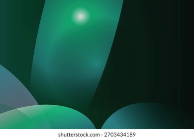 Uma esfera verde luminosa com gradientes suaves e sutis clarões de luz, criando um fundo moderno e abstrato.
