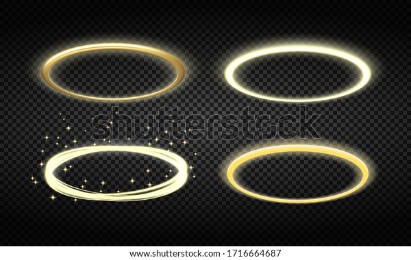 Luminous halo\
set, various golden angel ring, saints nimbus or aureole a metaphor\
of purity and sinlessness, aureole, glory, or gloriole a religious\
iconography symbol of\
sacredness