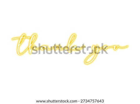 Luminous handwritten neon message design showing appreciation and sincere gratitude