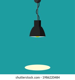 luminous lamp isolated on background. vector illustration