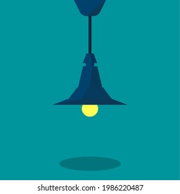 luminous lamp isolated on background. vector illustration