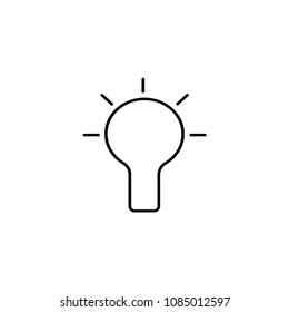 Luminous light bulb icon