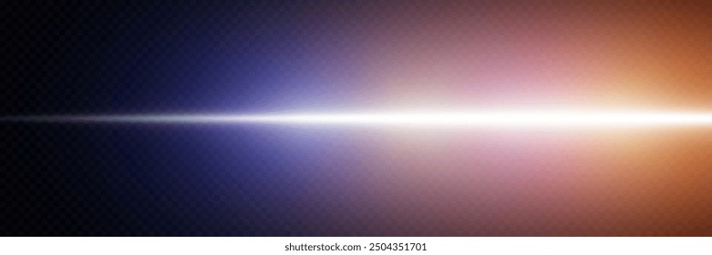 Luminous light effect. The glare of a flash and explosion.