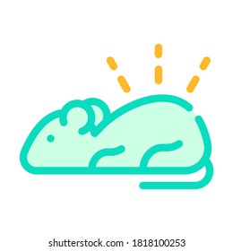 luminous mouse color icon vector. luminous mouse sign. isolated symbol illustration