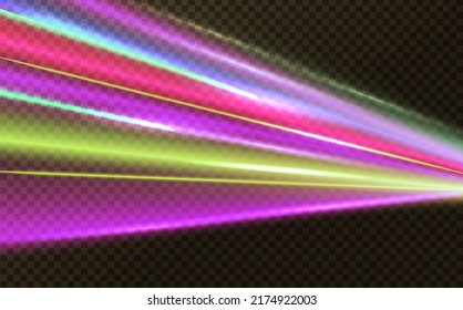 Luminous  neon shape in the form of a wave or a turn in the road.Smooth curved lines with a magical light effect.High speed on car night trails.