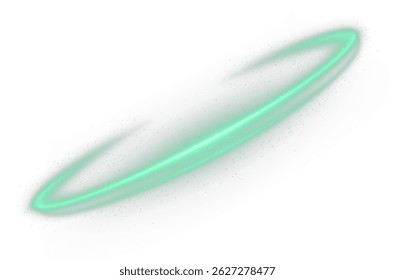 Luminoso neon linha ondulada de luz em um fundo transparente. luz neon, luz elétrica, efeito de luz png. Curva neon line png para jogos, vídeo, foto, texto explicativo, HUD. Ilustração isolada de vetor.