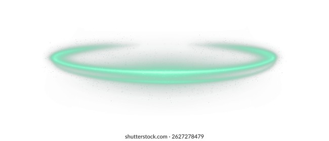 Luminoso neon linha ondulada de luz em um fundo transparente. luz neon, luz elétrica, efeito de luz png. Curva neon line png para jogos, vídeo, foto, texto explicativo, HUD. Ilustração isolada de vetor.
