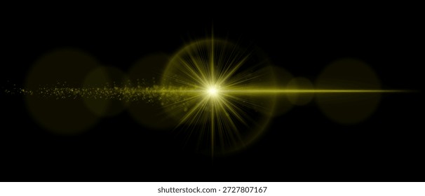 Chama óptica luminosa com órbitas brilhantes e reflexos suaves. Ideal para sobreposições, efeitos gráficos modernos e composições de iluminação cinematográfica.