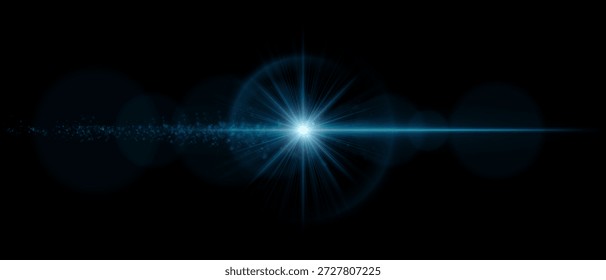 Chama óptica luminosa com órbitas brilhantes e reflexos suaves. Ideal para sobreposições, efeitos gráficos modernos e composições de iluminação cinematográfica.