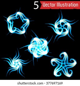 Luminous ornamental round lace. Vector Illustration.