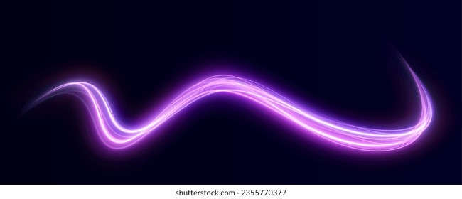  Luminous pink lines png of speed. Light glowing effect. Abstract motion lines. Light trail wave png, fire path trace line, car lights, optic fiber and incandescence curve twirl