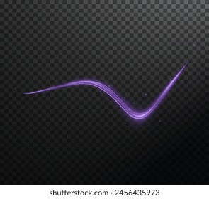 Luminous pink lines of speed. Light glowing effect . Abstract motion lines. Light trail wave, fire path trace line, car lights, optic fiber and incandescence curve twirl.