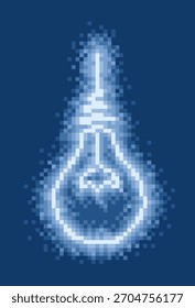 A lâmpada incandescente de pixel luminoso.
