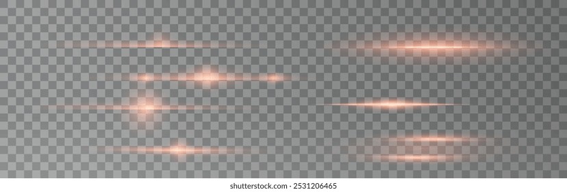 Luminous red podium lines png of speed. Light glowing effect png. Abstract motion lines. Light trail wave, fire path trace line, car lights, optic fiber and incandescence curve twirl	
