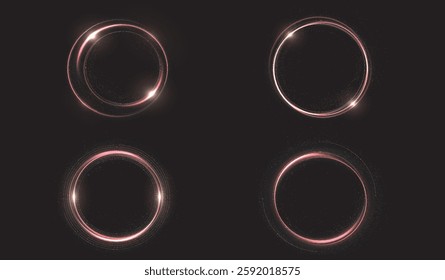 luminous red twirl effect featuring a curved red light line forming a glowing circle. Includes a light pedestal, podium, or platform. Perfect for modern designs, highlights, and showcases. 