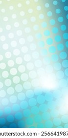 Luminous Rhythm, Transparent  Dots on a Blue Canvas. Vertical Web banner design template.