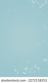 Luminous Ribbon Abstract Vector Blue Background. Celebrate Confetti Branch. Star Festive Template. Grey Anniversary Invitation.