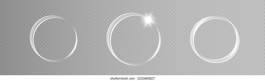 Anillo luminoso con iluminación amarilla. Marco dorado redondo con brillo, elemento para publicidad y diseño. Ilustración vectorial.