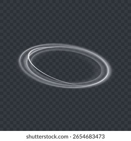 Luminous Spiral Light Twirl with Shiny Wave Motion, White Glowing Particles, Futuristic Energy Flare, Radiant Streaks, Transparent Background, Vibrant Power Circulation, and Neon Sparkle Effect