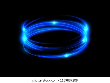 Luminous Spiral Trail Rapid Circular Motion Stock Vector (Royalty Free ...