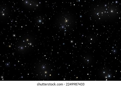 Luminous stars on the night black sky. Vector