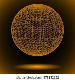 Luminous transparent globe  - vector illustration 
