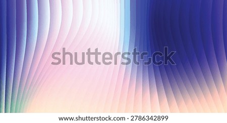 luminous vibrant gradient glass texture with ribbed curved shapes, pastel holographic abstract background for stylish creative design, web, and print artworks Vector
