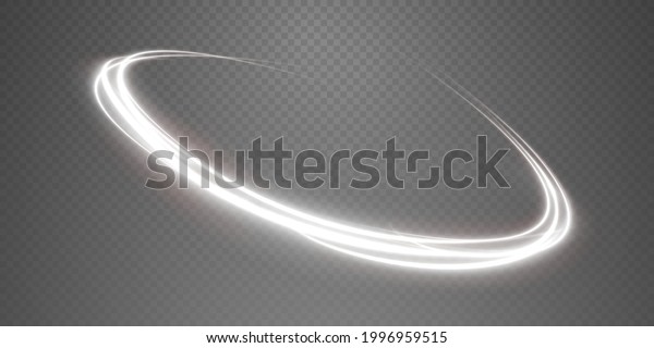 Luminous white lines of\
speed. Light glowing effect. Abstract motion lines. Light trail\
wave, fire path trace line, car lights, optic fiber and\
incandescence curve twirl\
png.