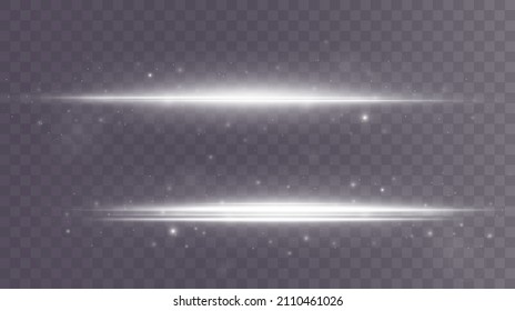 Luminous white lines of speed. PNG. Light glowing effect. Abstract motion lines. Light trail wave, fire path trace line, car lights, optic fiber and incandescence curve twirl	