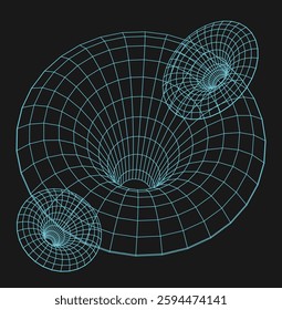 Luminous Wormhole Grid – Futuristic Sci-Fi Space Concept