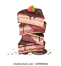 Lump cake. sweets. delicious biscuits. cooking. dessert. birthday